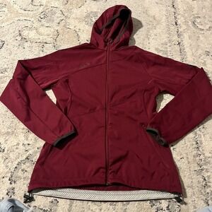 Mammut Women's Full Zip Hooded Jacket Windbreaker Size XS Fuchsia Hiking Camping